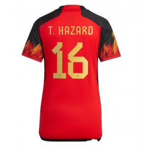 Belgie Thorgan Hazard #16 Dámské Domácí Dres MS 2022 Krátký Rukáv